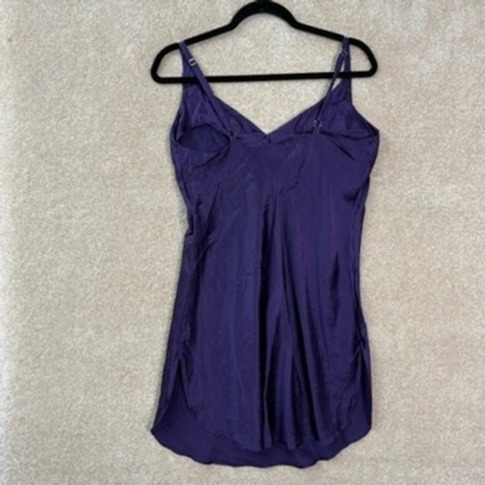 VICTORIA'S SECRET Slip Dress Women's Medium Purple 100% Silk Vintage Gold Label - Picture 5 of 6